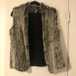 100% rabbit fur vest